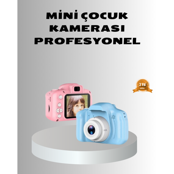 8MP Mini Çocuk Fotoğraf Makinesi – Pembe Ses Kaydı Özellikli - Lisinya