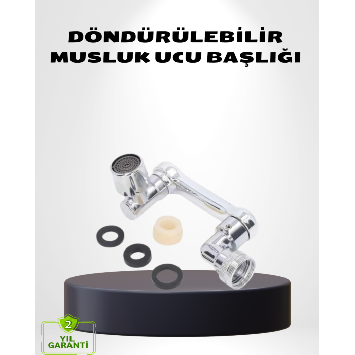 1080° Dönebilen Musluk Ucu – Su Tasarruflu, Esnek ve 360° Çift Eksenli Başlık - Lisinya