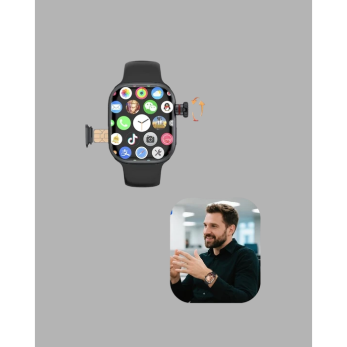 Telefon Bağımsız SIM Kartlı Akıllı Saat Nabız Ölçerli - Lisinya