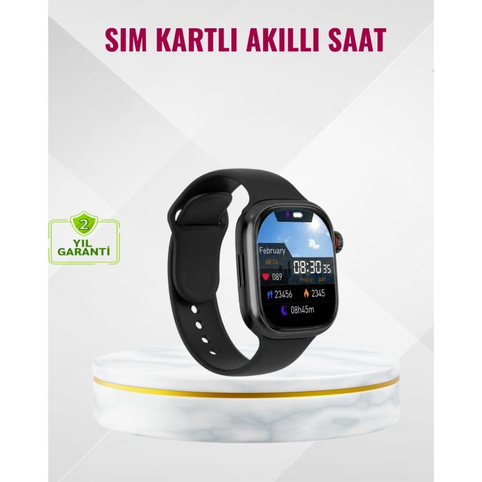 Uyku Takipli GPS’li SIM Kart Destekli Akıllı Saat - Lisinya