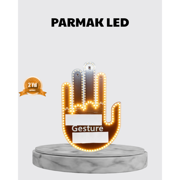 176 LED’li Amber Trafik Uyumlu Sinyal Işığı – El Hareketiyle Kontrol - Lisinya