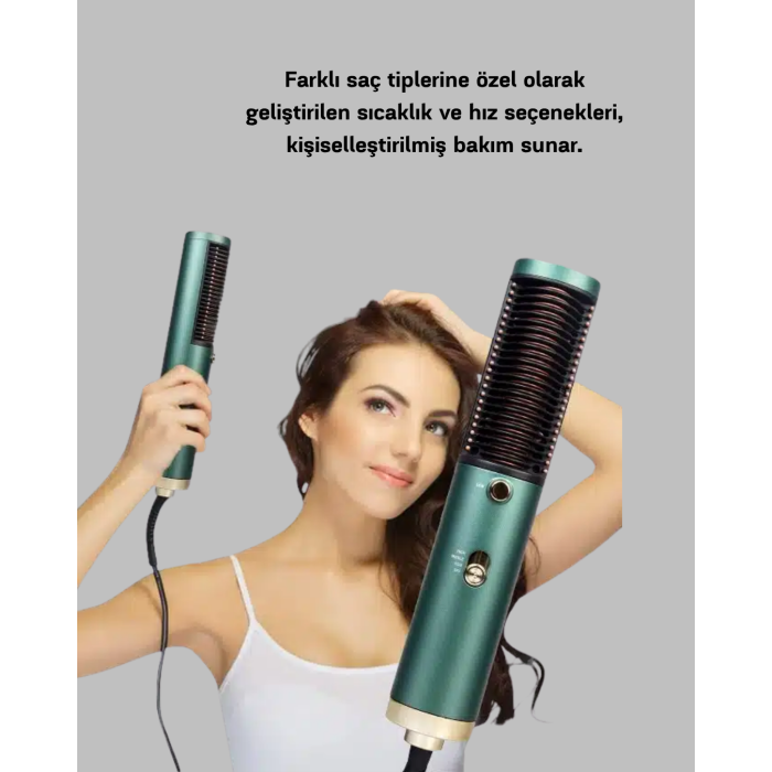 Güçlü İyonik Saç Kurutma Makinesi 3 Kademeli Isı ve 360° Dönebilen Kablo - Lisinya