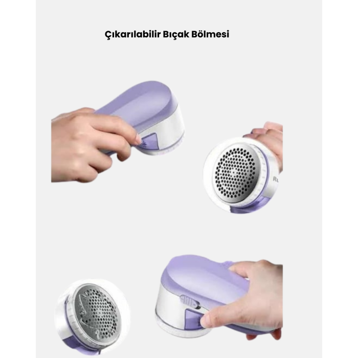 USB Şarjlı Tiftik Temizleyici – Kolay Temizlenen Hazne ve Bıçak, Taşınabilir - Lisinya