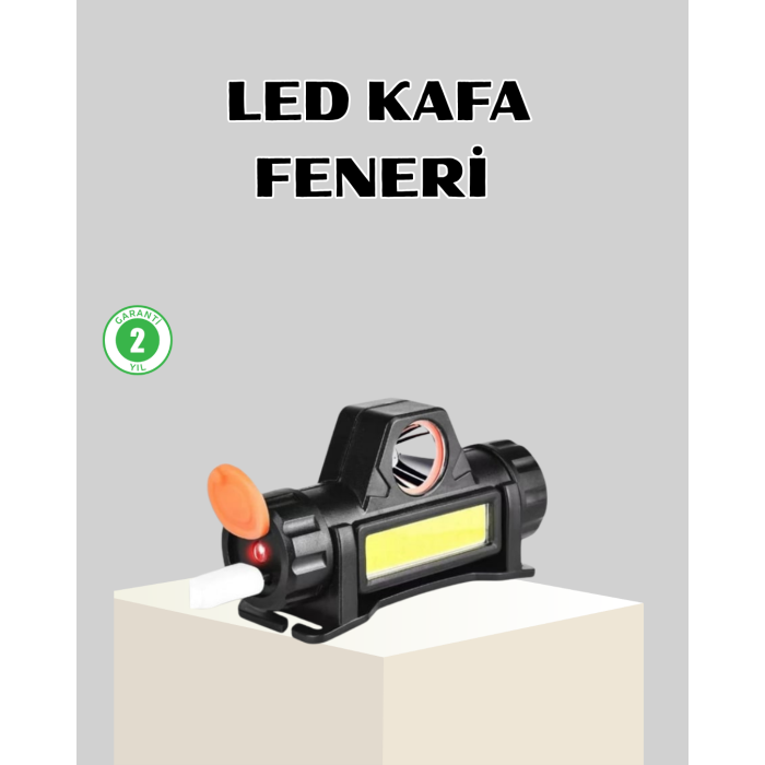 Kamp ve Doğa İçin Şarjlı LED Baş Feneri – Mıknatıslı, Su Geçirmez - Lisinya