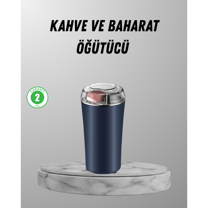 Elektrikli Kahve ve Baharat Öğütücü – Güçlü Motor, Paslanmaz Çelik Gövde, Kolay Temizlik - Lisinya