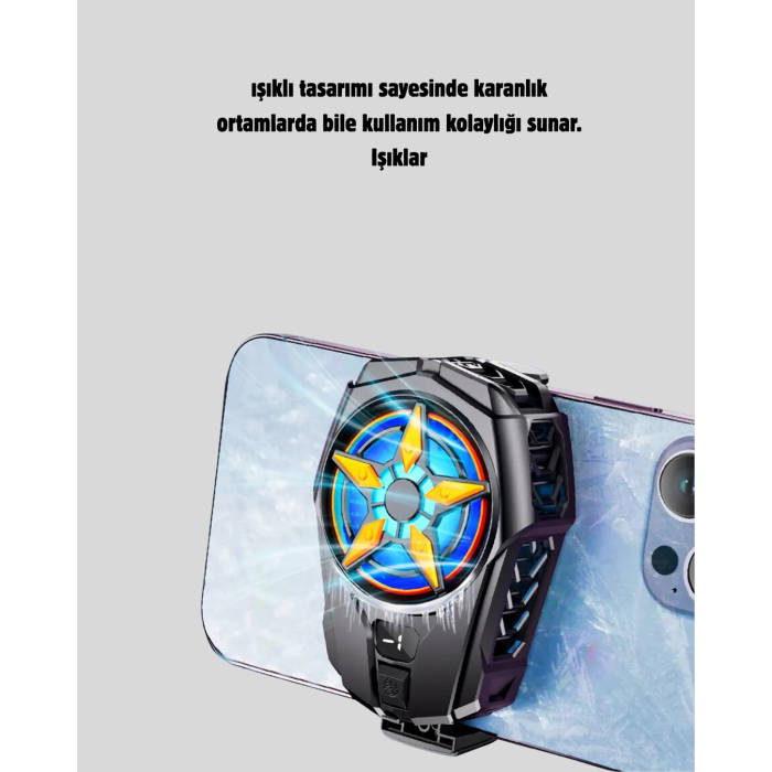 Taşınabilir Şarjlı Telefon Soğutucu – Sessiz Fan Motoru ile Yüksek Performans Koruma - Lisinya