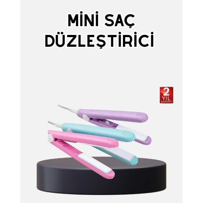 Seyahat Tipi Mini Saç Düzleştirici – Seramik Kaplama, Hızlı Isınma, Kompakt Tasarım - Lisinya