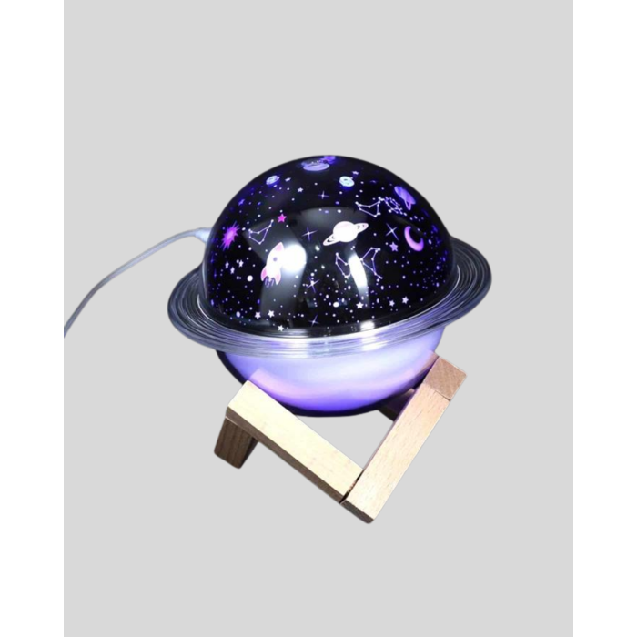 USB Projeksiyon Gece Lambası ve Hava Nemlendirici – Aromaterapi Destekli, Taşınabilir Mini - Lisinya