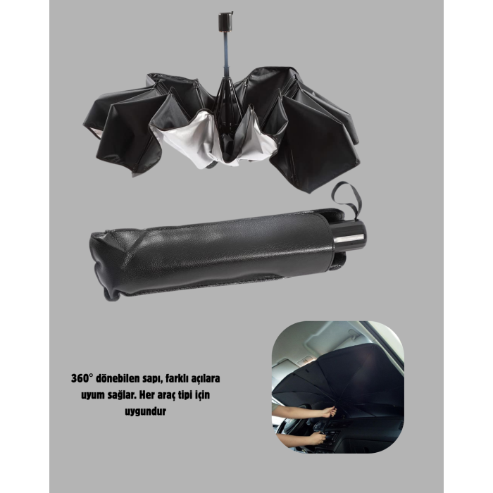 360° Ayarlanabilir Ön Cam Güneşliği – Pratik Kullanım ve Dayanıklı Yapı - Lisinya