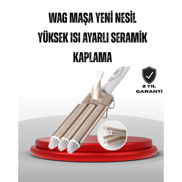 Ayarlanabilir Isı Ayarıyla Profesyonel Bukle Maşası – Hızlı ve Nazik Şekillendirme - Lisinya