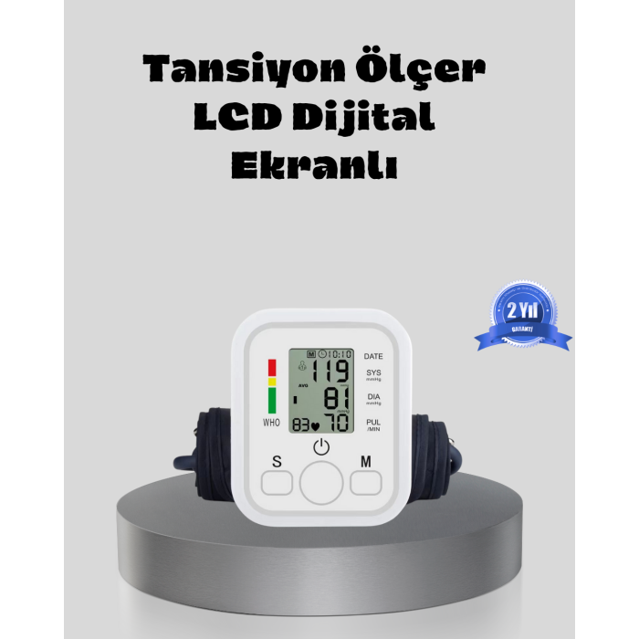 Üst Koldan Ölçüm Dijital Tansiyon Aleti – IHB Aritmi Uyarılı ve Çift Hafızalı - Lisinya