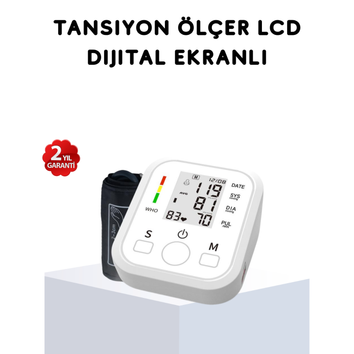 Üst Koldan Ölçüm Dijital Tansiyon Aleti – IHB Aritmi Uyarılı ve Çift Hafızalı - Lisinya