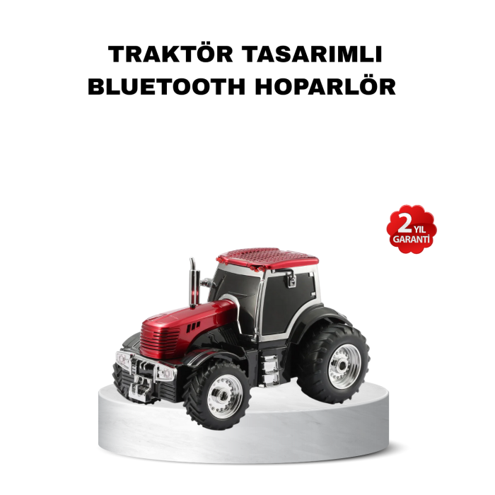 Traktör Tasarımlı Bluetooth Hoparlör 12W TWS Destekli Nostaljik Model - Lisinya