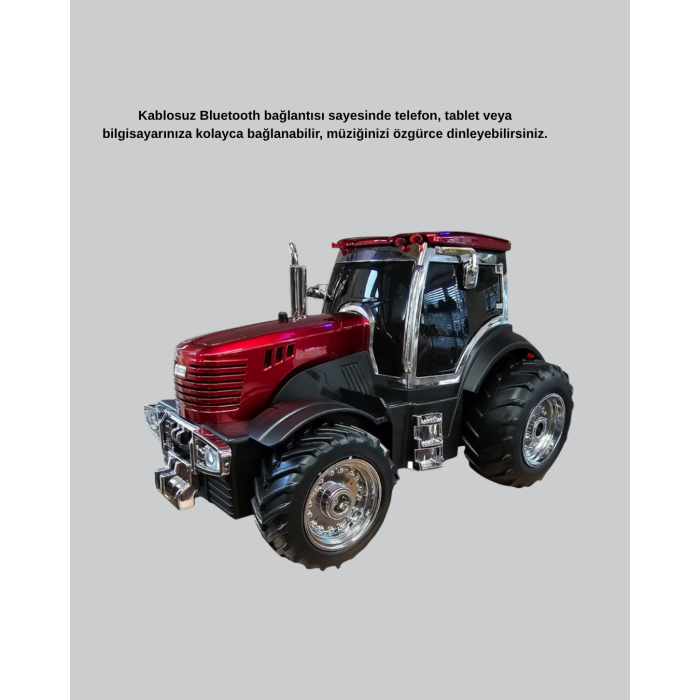 Traktör Tasarımlı Bluetooth Hoparlör 12W TWS Destekli Nostaljik Model - Lisinya