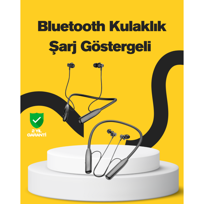 Y12 Bluetooth Boyun Bantlı Kulaklık – 100 Saat Pil, Bluetooth 5.3, Dokunmatik Kontrol - Lisinya