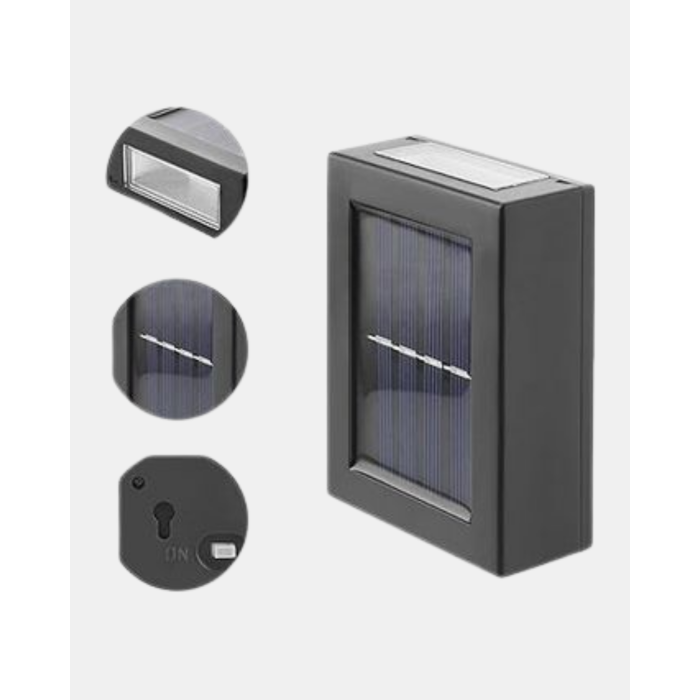 Solar Dış Mekan Aplik Su Geçirmez Dayanıklı LED Aydınlatmalı - Lisinya