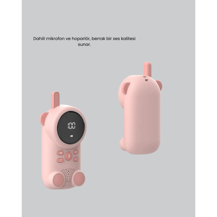 Uzun Menzilli Bebek Telsizi 1-3 Km Çekim 22 Kanal LCD Ekran VOX Şarjlı - Lisinya