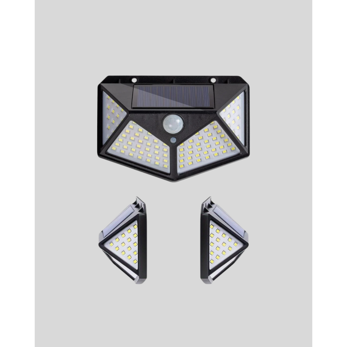 100 LED Solar Lamba Hareket Algılamalı Bahçe Duvar Dış Mekan Aydınlatma - Lisinya