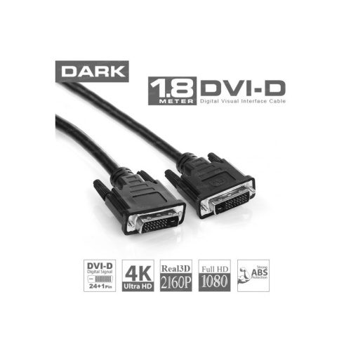 DARK DK-CB-DVIL180 1.8 metre DVI-DVI 24+1 Görüntü kablosu