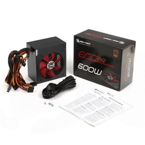 HIGHPOWER 600W 80+ Bronze ECO AktifPFC Red 12Cm Power Supply (HPE-600BR-A12S)