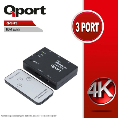 QPORT QPORT 3 PORT HDMI SWITCH (Q-SH3)