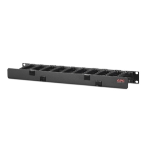APC Horizontal Cable Manager, 1U x 4 Deep, Single-Sided with Cover AR8602A