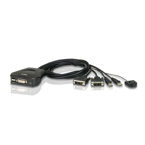 ATEN CS22D-A7 2-PORT USB DVI CABLE KVM SWITCH