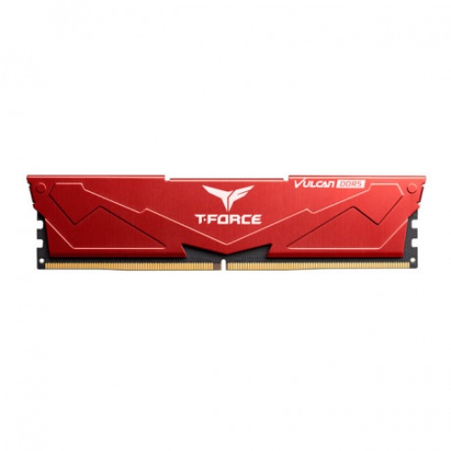 TEAM T-Force Vulcan Red 32GB (2x16GB) 6400Mhz DDR5 Gaming Ram CL40 (FLRD532G6400HC40BDC01)