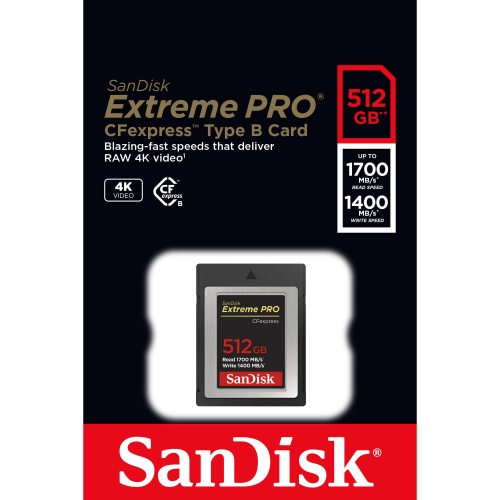 SANDISK 512 GB CFEXPRESS KART EXT PRO SANDISK SDCFE-512G-GN4NN 1700/1400 MB/s