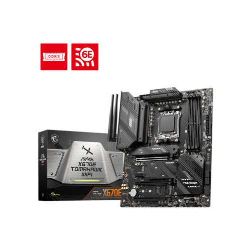 MSI  MB MAG X670E TOMAHAWK WIFI AM5 DDR5 6600MHZ(OC) 4x M.2 USB 3.2 HDMI DP 2.5G LAN AMD WIFI 6E RGB ATX