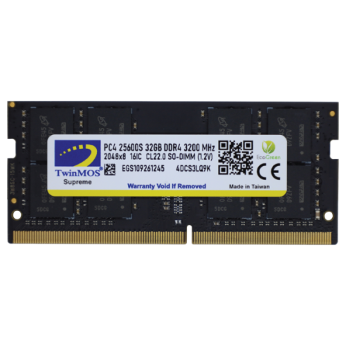 TWINMOS DDR4 16GB 3200MHz Notebook Ram MDD416GB3200N