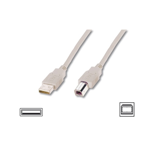 ASSMANN AK-300105-030-E USB 2.0 Bağlantı Kablosu, Tip A A Erkek-Tip B Erkek, 3 metre, AWG 28,