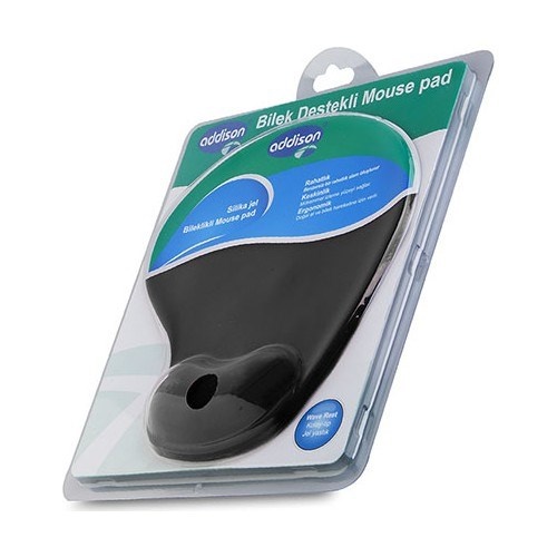 ADDISON 300152 Siyah Bilek Destekli Mouse Pad