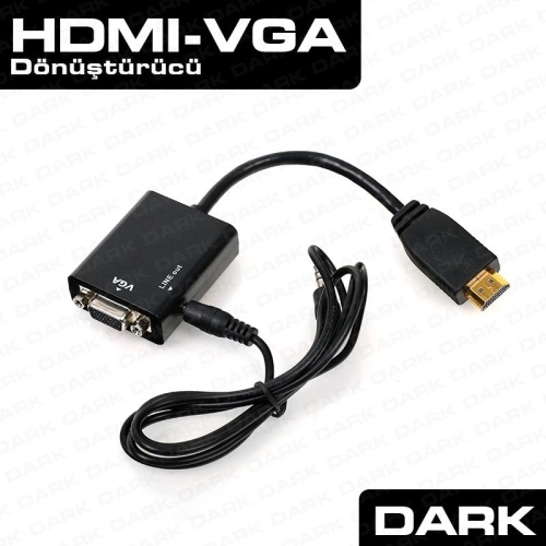 DARK DK-HD-AHDMIXVGA CON HDMI-ANALOG VGA VE SES CEVIRICI