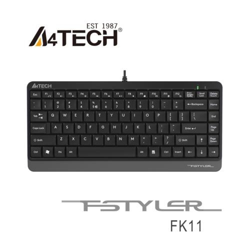 A4-TECH FK11 Q USB Kablolu MM Mini Klavye Gri