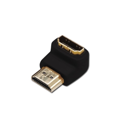 ASSMANN HDMI adaptör, tip A, 90ø açılı M/F, Ultra HD 60p, syh, altın AK-330502-000-S
