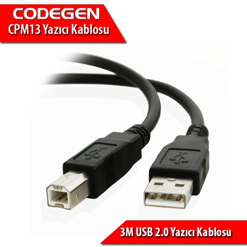 CODEGEN CPM13 3 Metre USB 2.0 Yazıcı Kablosu