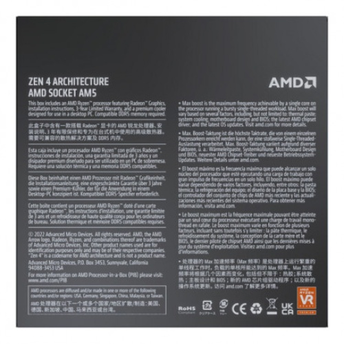 AMD  RYZEN R5-7600 3.8GHz 32MB AM5 (65W) Radeon VGA BOX (Fanlı)