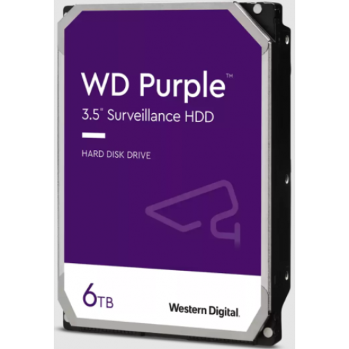 WD WD Purple 3.5 SATA III 6Gb/s 6TB 64MB 7/24 Guvenlik WD64PURZ