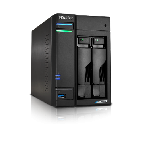 ASUSTOR AS6702T 2 SLOT TOWER NAS CELERON 2GHz QUAD 4GB DDR4 2x2.5GBE
