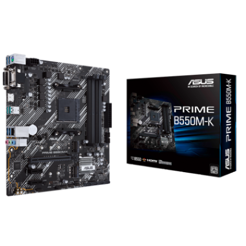 ASUS PRIME B550M-K DDR4 4600MHZ HDMI DVI VGA 2XM.2 USB 3.2 PCIE 4.0 MATX AM4