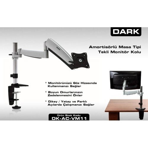 DARK DK-AC-VM11 Monitör Destekli Amortisörlü Masa Tipi Ergonomik