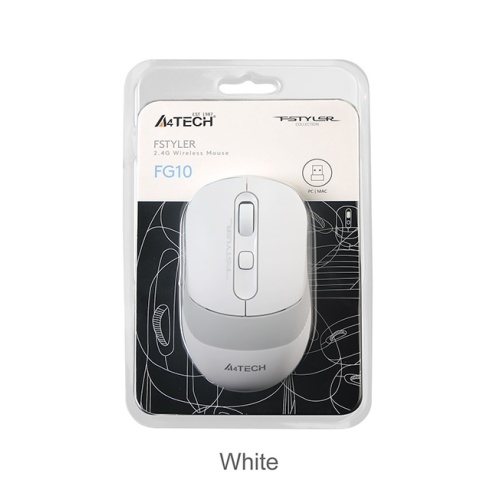 A4-TECH  fg10 2000 dpı kablosuz beyaz mouse