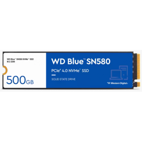 WD 500GB BLUE M.2 NVMe SN580 GEN4 WDS500G3B0E 4000/3600MB/s SSD