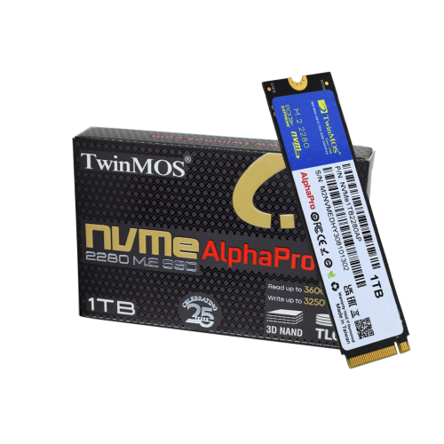 TWINMOS NVMe1TB2280AP, AlphaPro, 1TB, M.2 PCIe  NVMe, Gen3, SSD, 3600-3250Mb/s, TLC 3DNAND