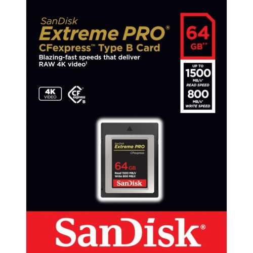 64 GB CFEXPRESS KART EXT PRO SANDISK SDCFE-064G-GN4NN