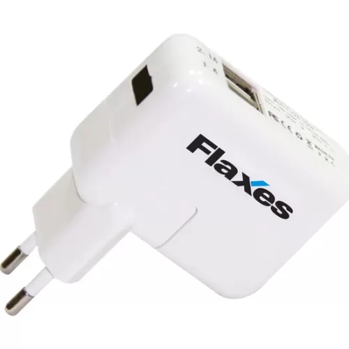 FLAXES FXA-700B 5V 2,1 AMPER & 1 AMPER TABLET VE GSM ADAPTÖRÜ-ÇİFT USB BEYAZ