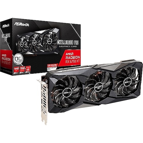 ASROCK ASROCK GPU - 90-GA3QZZ-00UANF - AMD Radeon RX 6750 XT Challenger Pro 12GB OC