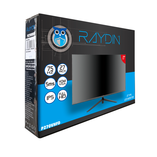 RAYDIN RAYDIN P270VHFD 27&quot; 5ms, 75Hz, Full HD, D-Sub, HDMI, Frameless, IPS LED Monitör