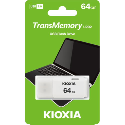 KIOXIA 64GB USB2.0 KIOXIA BEYAZ USB BELLEK LU202W064GG4